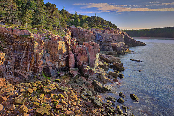 Thunder Hole at sunrise, Acadia National Park, Mount Desert Island, Maine