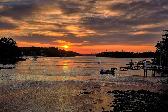 Sunset on Southport Island, Maine