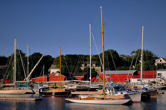 Sunset in Camden Harbor, Camden, Maine