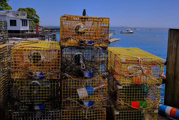 Lobster traps, Round Pond Harbor, Maine
