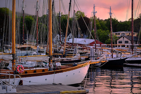 Sunrise in Camden Harbor, Camden, Maine