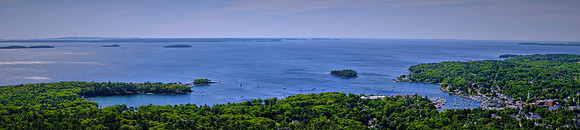 Camden Harbor from Mt. Battie State Park, Camden, Maine