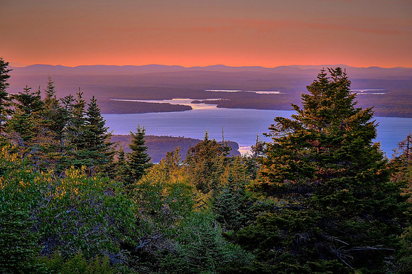 Sunset on Cadillac Mt., Acadia National Park, Mount Desert Island, Maine