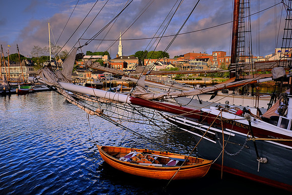 Sunrise in Camden Harbor, Camden, Maine
