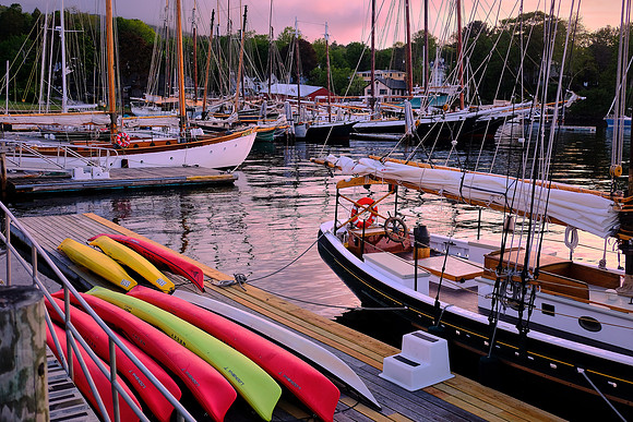 Sunrise in Camden Harbor, Camden, Maine