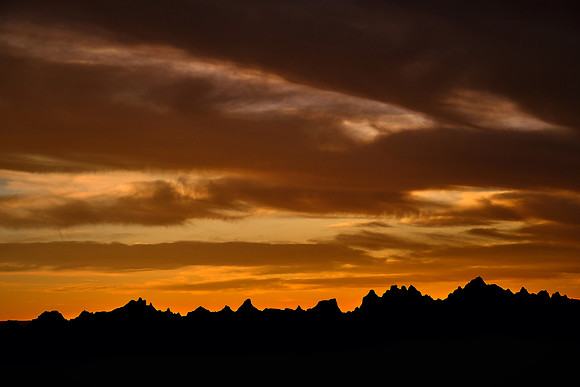 Sunrise in Badlands National Park, SD