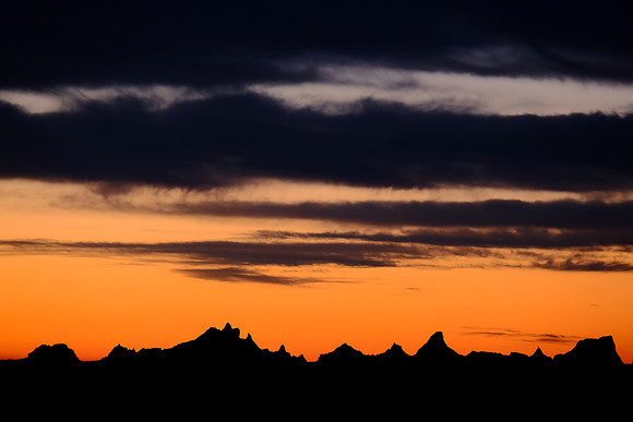 Sunrise in Badlands National Park, SD