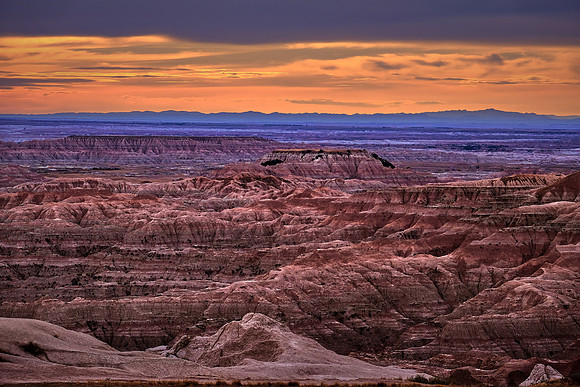 Sunset in Badlands National Park, SD