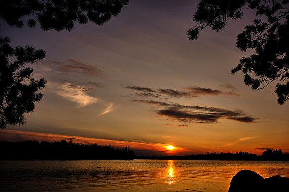 Sunset over Lake Vermilion, MN