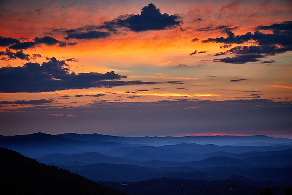 Sunrise on the Blue Ridge Parkway, NC