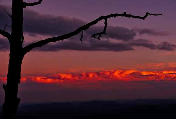 Sunset along the Blue Ridge Parkway, NC