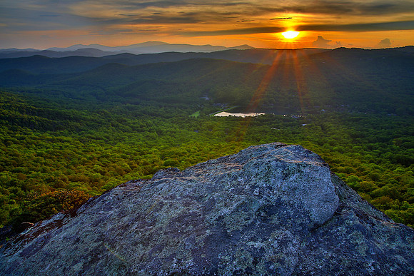 Sunset, Grandfather Mt. State Park, Blue Ridge Mountains, NC