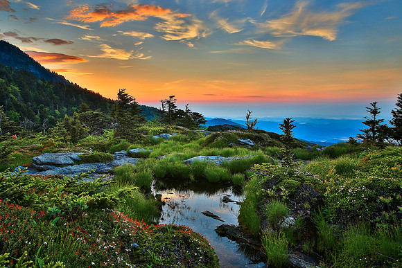 Sunrise, Grandfather Mt. State Park, Blue Ridge Mountains, NC