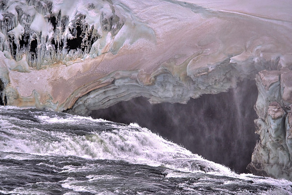 Gullfoss waterfalls, canyon of Hvita River, southwest Iceland
