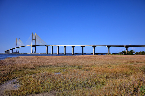 Sidney Lanier Bridge over Brunswick River to Jekyll Island, GA