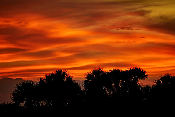 Sunset over the Matanzas River,  Crescent Beach, FL