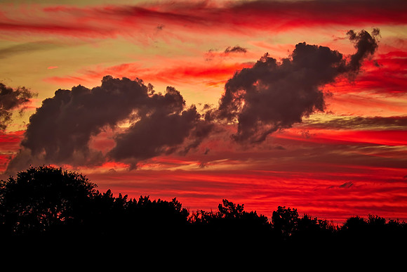 Sunset over the Matanzas River,  Bing's Landing, FL