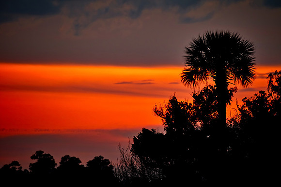 Sunset over the Matanzas River,  Bing's Landing, FL