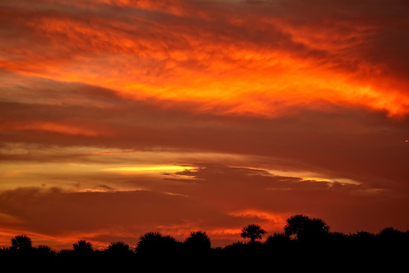 Sunset over the Matanzas River,  Crescent Beach, FL