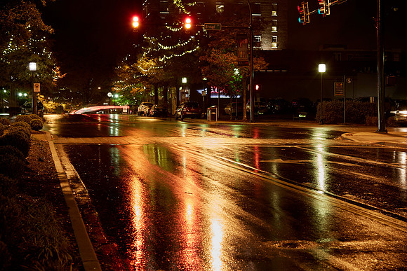 Greenville, SC in the rain