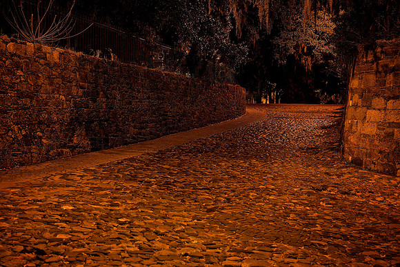Nighttime in Savannah, GA
