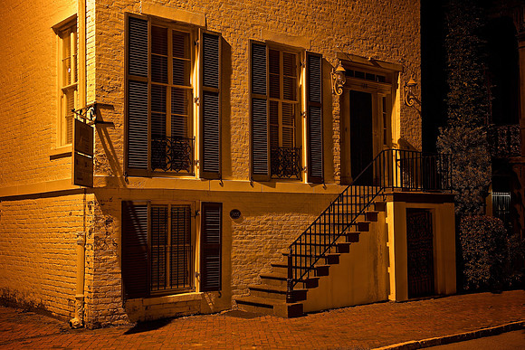 Nighttime in Savannah, GA