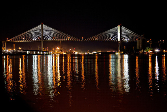 Nighttime in Savannah, GA
