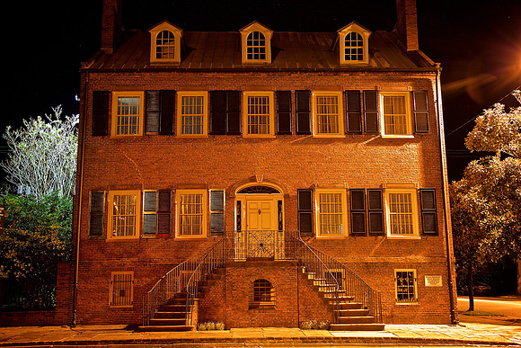 Nighttime in Savannah, GA