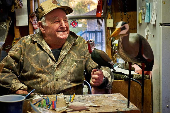 Cork McGee, woodcarver, Chincoteague Island, VA