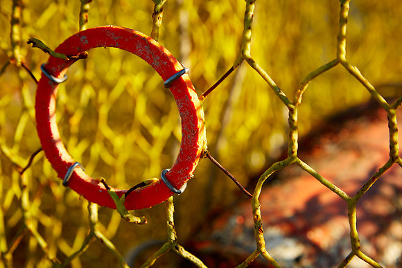 Crab pots in fishing village of Saxis, VA