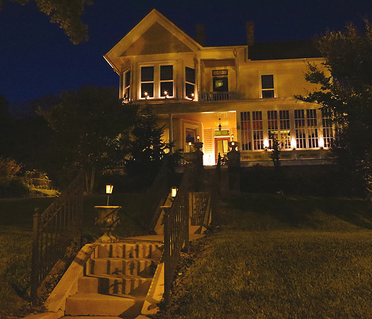 May-Dishner House at night