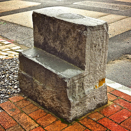 Jonesborough upping block once used to mount horses.