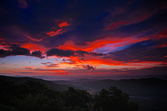 Sunrise, View Funnel Top Overlook, Blue Ridge Parkway