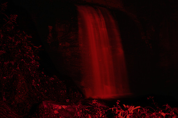 Light painting, Looking Glass Falls, Blue Ridge Parkway