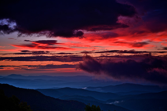 Sunrise, View Funnel Top Overlook, Blue Ridge Parkway