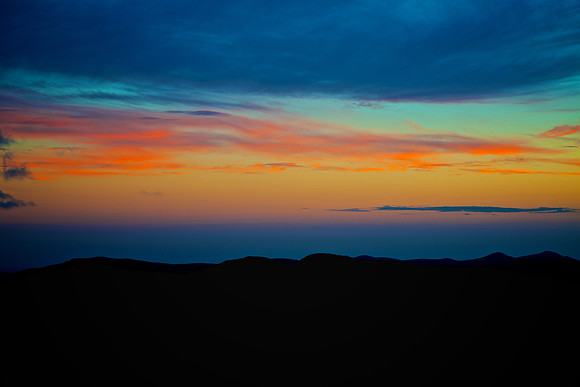 Sunset, Cowee Mountain Overlook, Blue Ridge Parkway