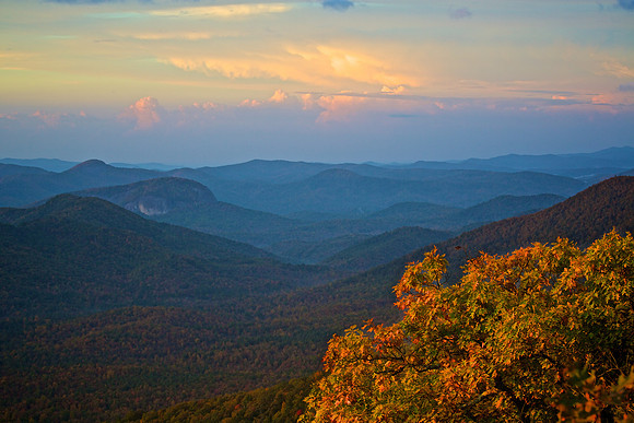 Sunrise, View Funnel Top Overlook, Blue Ridge Parkway