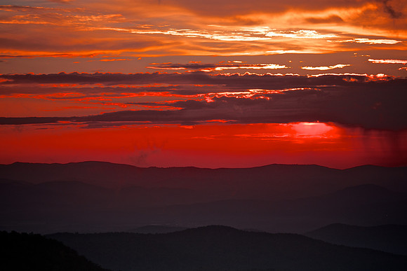 Sunrise, View Funnel Top Overlook, Blue Ridge Parkway