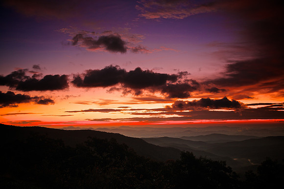 Sunrise, View Funnel Top Overlook, Blue Ridge Parkway
