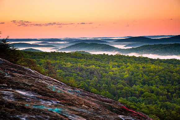 Sunrise at Bald Rock, South Carolina