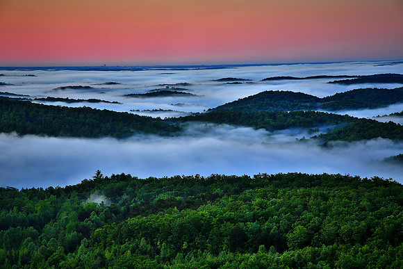 Sunrise at Bald Rock, South Carolina