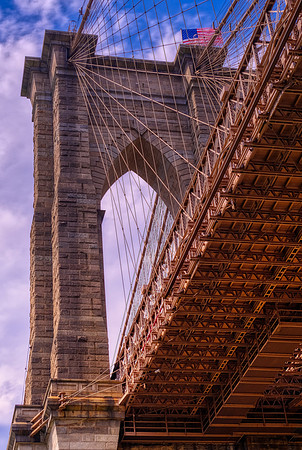 The Brooklyn Bridge from Brooklyn Heights, New York City