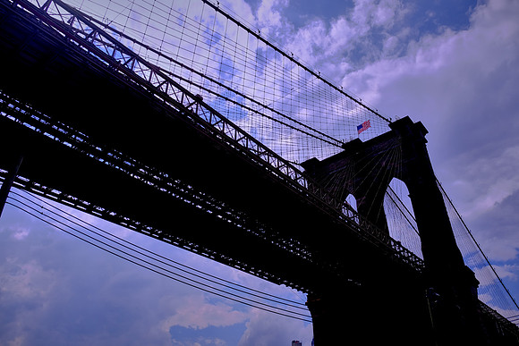 The Brooklyn Bridge from Brooklyn Heights, New York City