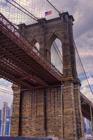 The Brooklyn Bridge from Brooklyn Heights, New York City