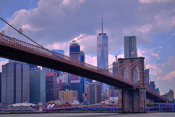 The Brooklyn Bridge from Brooklyn Heights, New York City