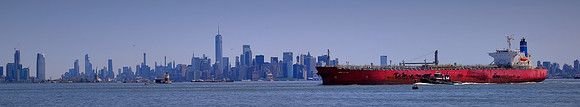 Battery Park and Lower Manhattan from the Upper Bay, Hudson River, New York City