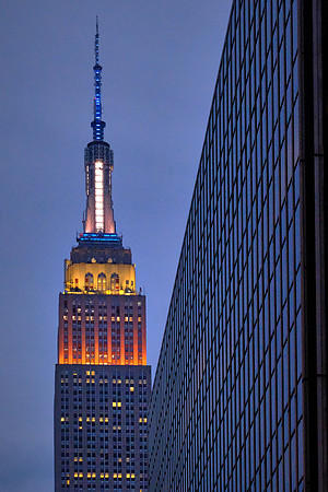 The Empire State Building, Midtown Manhattan, New York City (1,454 feet tall, completed in 1931)