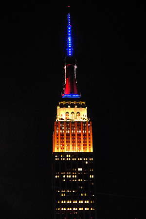 The Empire State Building at night, Midtown Manhattan, New York City