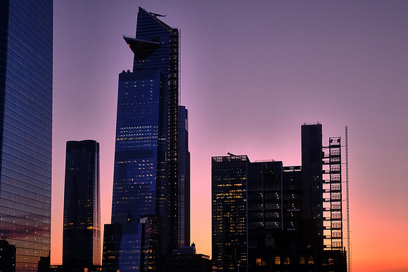 Sunset from the New Yorker Hotel, Midtown Manhattan, New York City