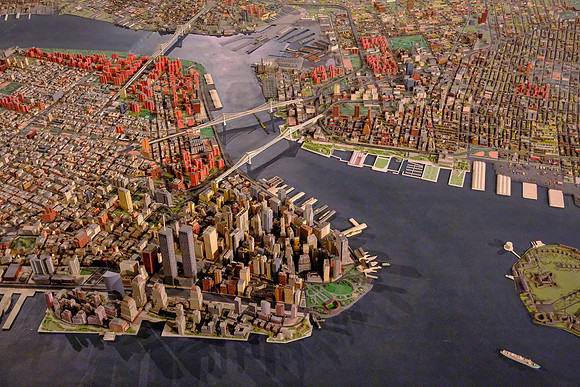 Panorama of the City of New York, Queens Museum, New York City (1:1200 scale model constructed for the 1964 World's Fair)